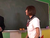 Super luscious Asian teen Harusaki Ryou fucks in the classroom picture 14